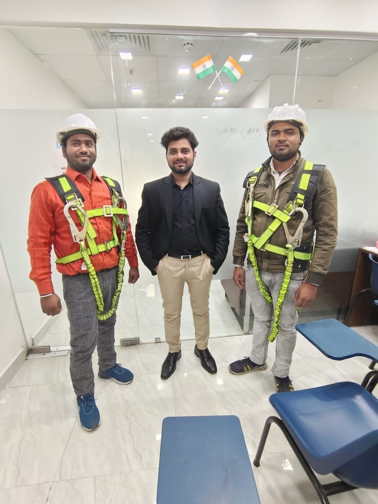 Student wearing safety equipment during practical training